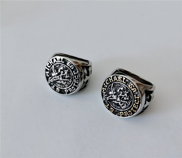 Greek Mythology Titanium Steel Men's Ring