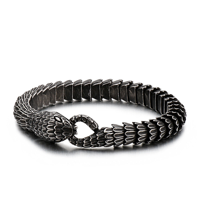 Stainless Steel Snake – Spirit Snake Men's Titanium Steel Bracelet