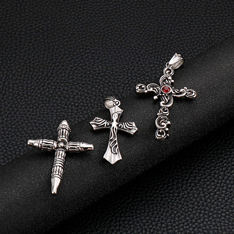 Gothic Titanium Steel Pendant for Men - Retro European and American Design