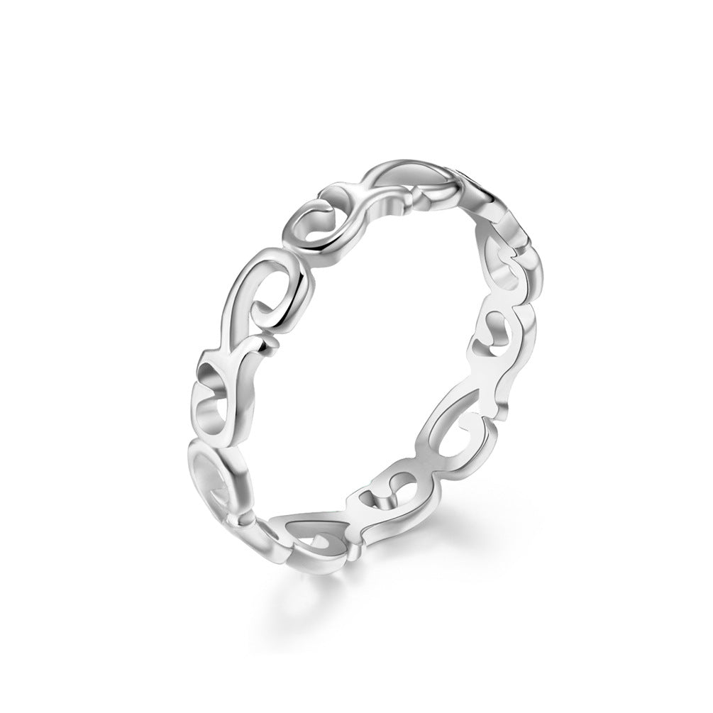 Amazon Supply Hollow Simple Female Tail Ring for Weddings