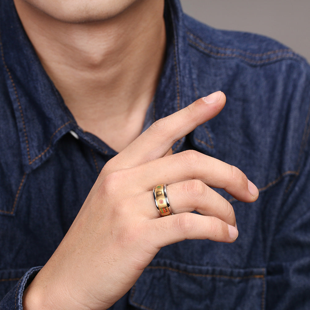 Mahjong Winning Hands Stainless Steel Ring