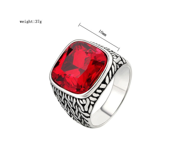 Planderful Zircon Titanium Steel Ring Unisex Jewelry With Premium Protective Statement For Men And Women