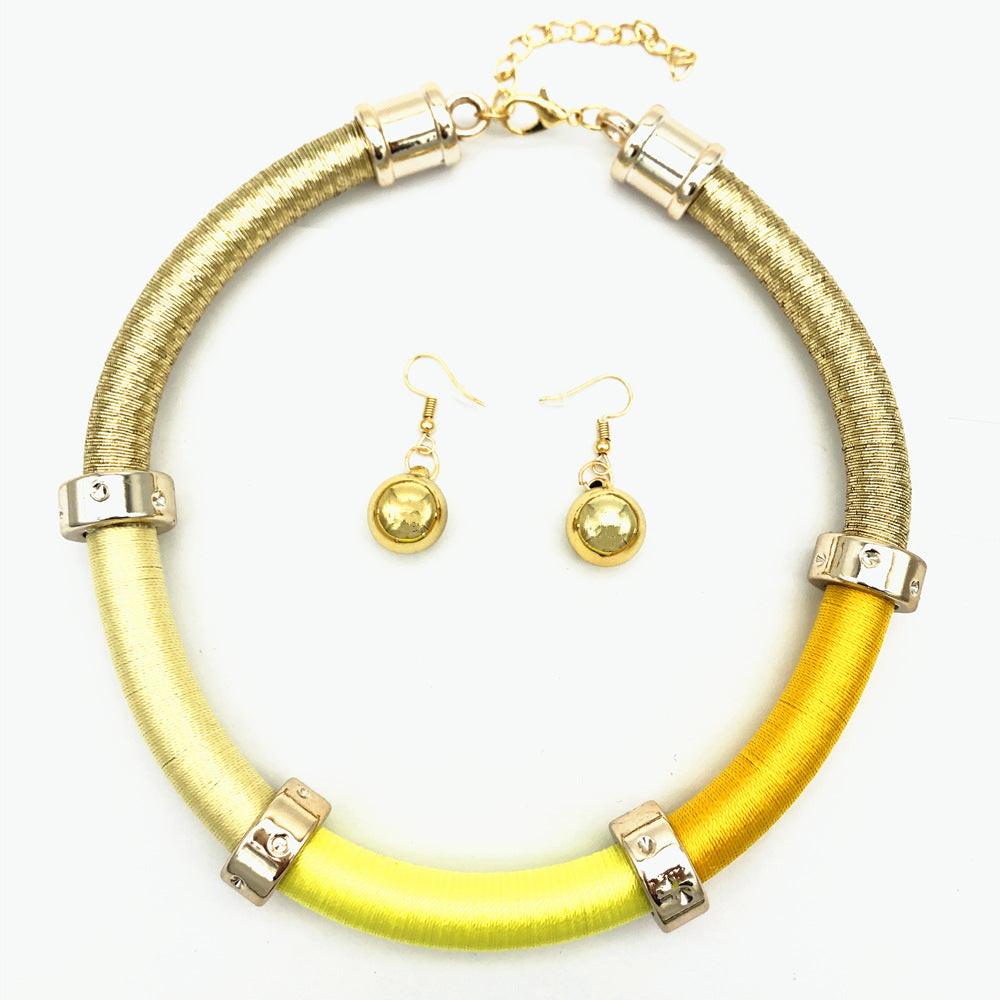 Savanna Rhythms Tribal Necklace with Amazonian Charm