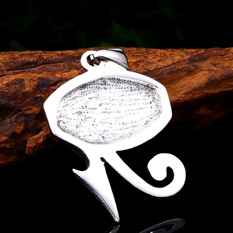 Punk-Inspired Horus Eye Pendant in Titanium Steel for Men - Wholesale Stainless Steel Jewelry