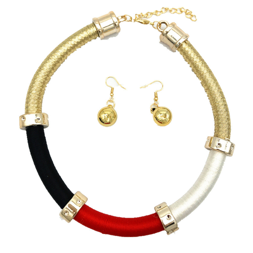 Savanna Rhythms Tribal Necklace with Amazonian Charm