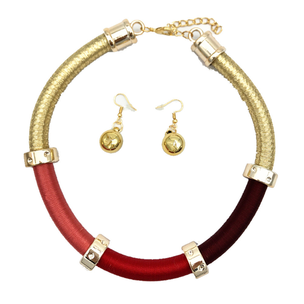 Savanna Rhythms Tribal Necklace with Amazonian Charm