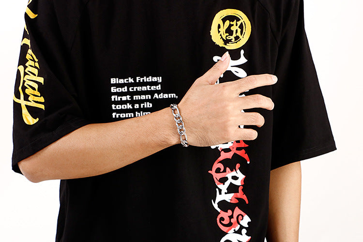 Unisex Hip-Hop Titanium Steel 3:1nk Chain Bracelet – Stainless Steel Hand