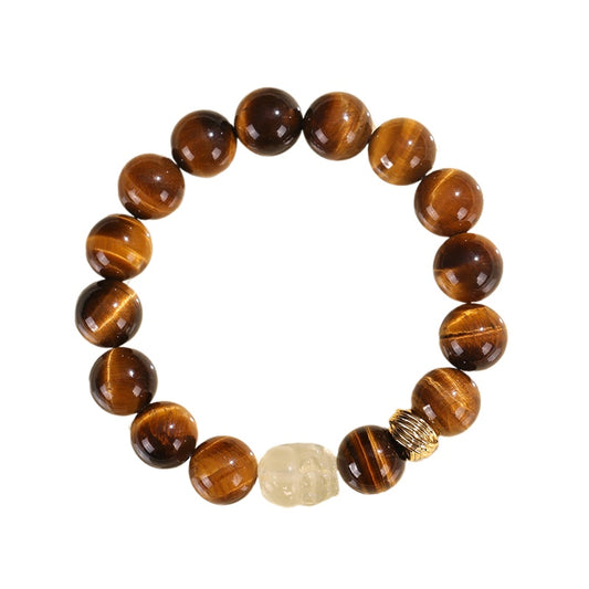 Planderful Fortune's Favor Bracelet – Elegant Crystal and Tiger's Eye Design