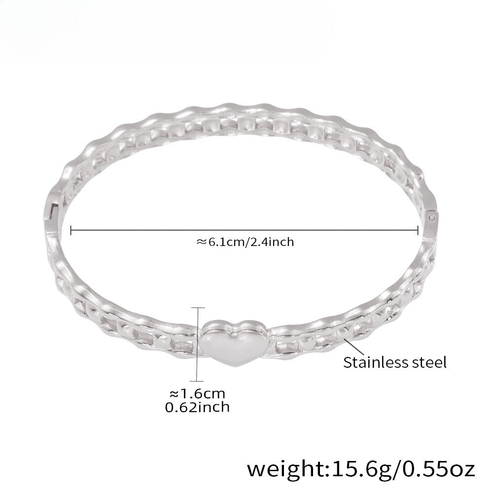 Planderful Love Buckle Bracelet Unisex Stainless Steel