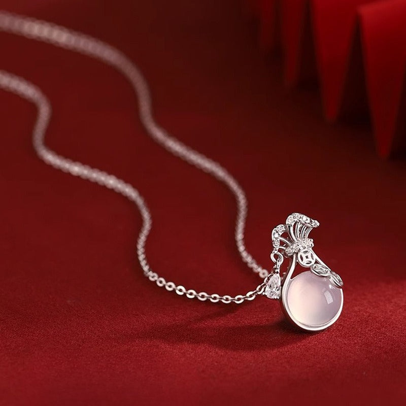 Planderful 925 Sterling Silver Necklace Lucky Bag Design For Women Collarbone Chain Gift