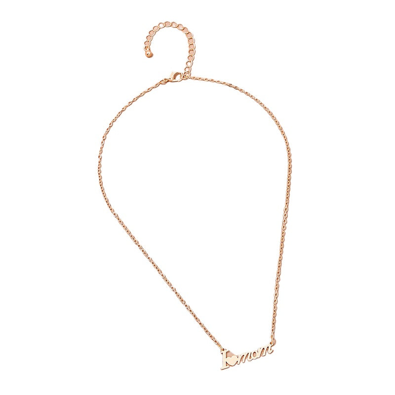 Mother's Day Gift: Stylish Metal Heart Letter MOM Necklace