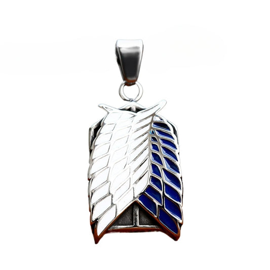 Retro Stainless Steel Wings of Freedom Pendant Jewelry for Men, European and American Style