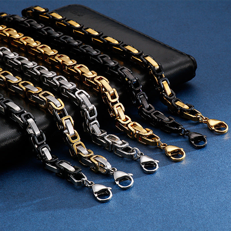 Men's Titanium Steel Handmade Emperor Chain – Stainless Steel Return Bracelet