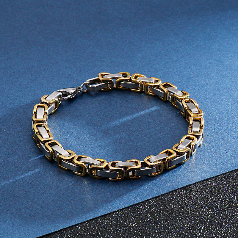 Men's Titanium Steel Handmade Emperor Chain – Stainless Steel Return Bracelet