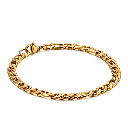 Unisex Hip-Hop Titanium Steel 3:1nk Chain Bracelet – Stainless Steel Hand