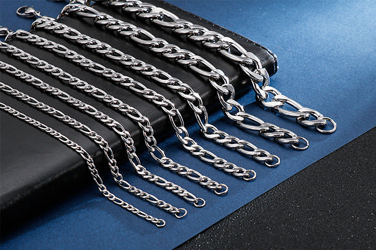 Unisex Hip-Hop Titanium Steel 3:1nk Chain Bracelet – Stainless Steel Hand