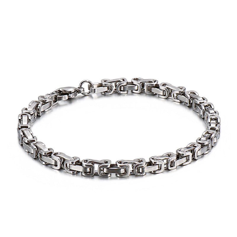 Men's Titanium Steel Handmade Emperor Chain – Stainless Steel Return Bracelet