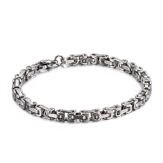 Men's Titanium Steel Handmade Emperor Chain – Stainless Steel Return Bracelet