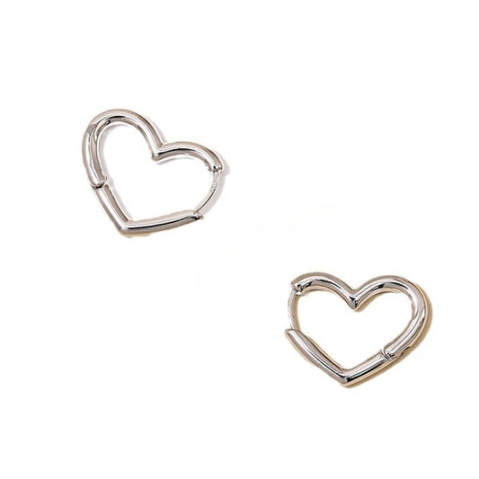 Chic Heart-shaped Metal Earrings - Vienna Verve Collection by Planderful
