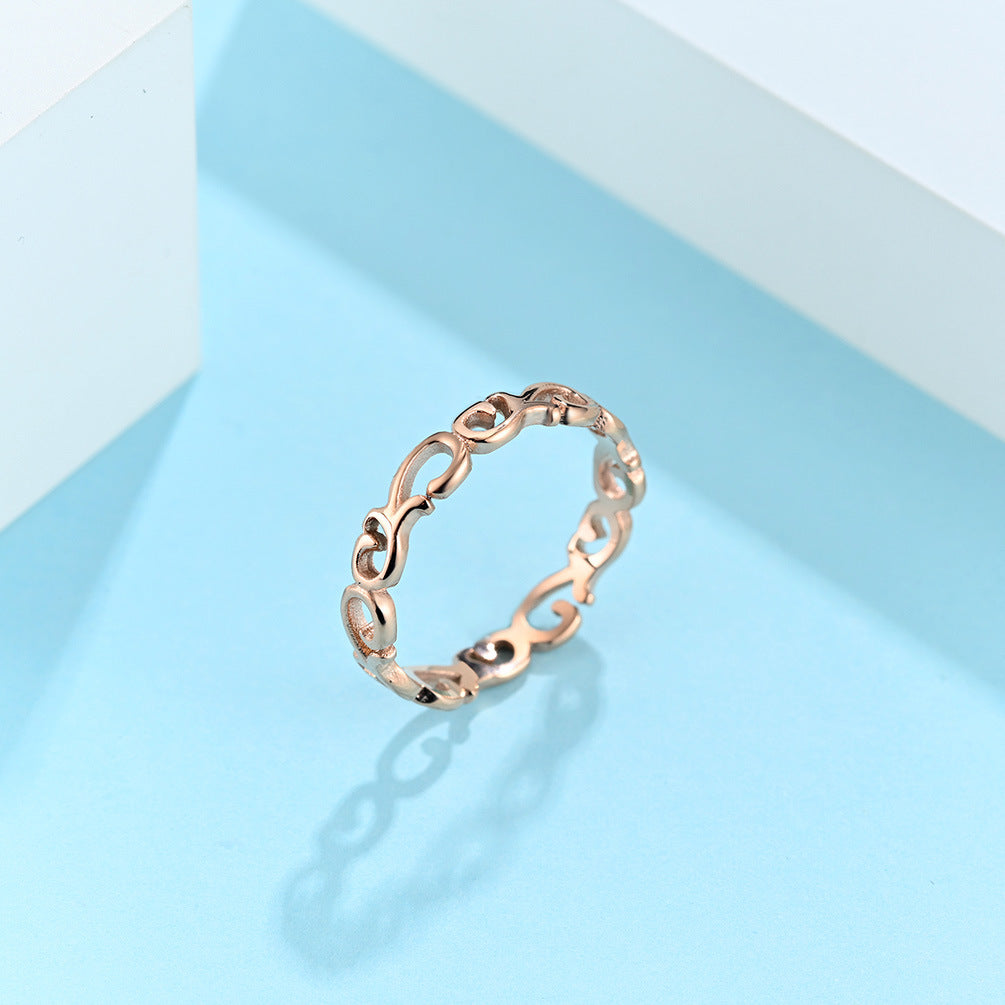 Amazon Supply Hollow Simple Female Tail Ring for Weddings