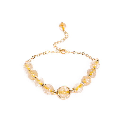 Blonde Crystal Forest Style Teleportation Bead Bracelet