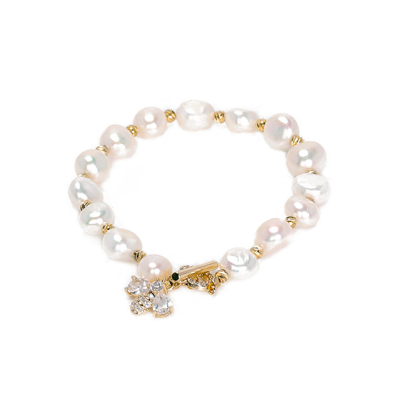 Zircon and Pearl Sterling Silver Bracelet - Fortune's Favor Collection