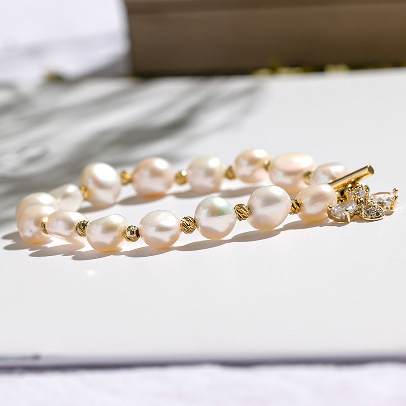 Zircon and Pearl Sterling Silver Bracelet - Fortune's Favor Collection
