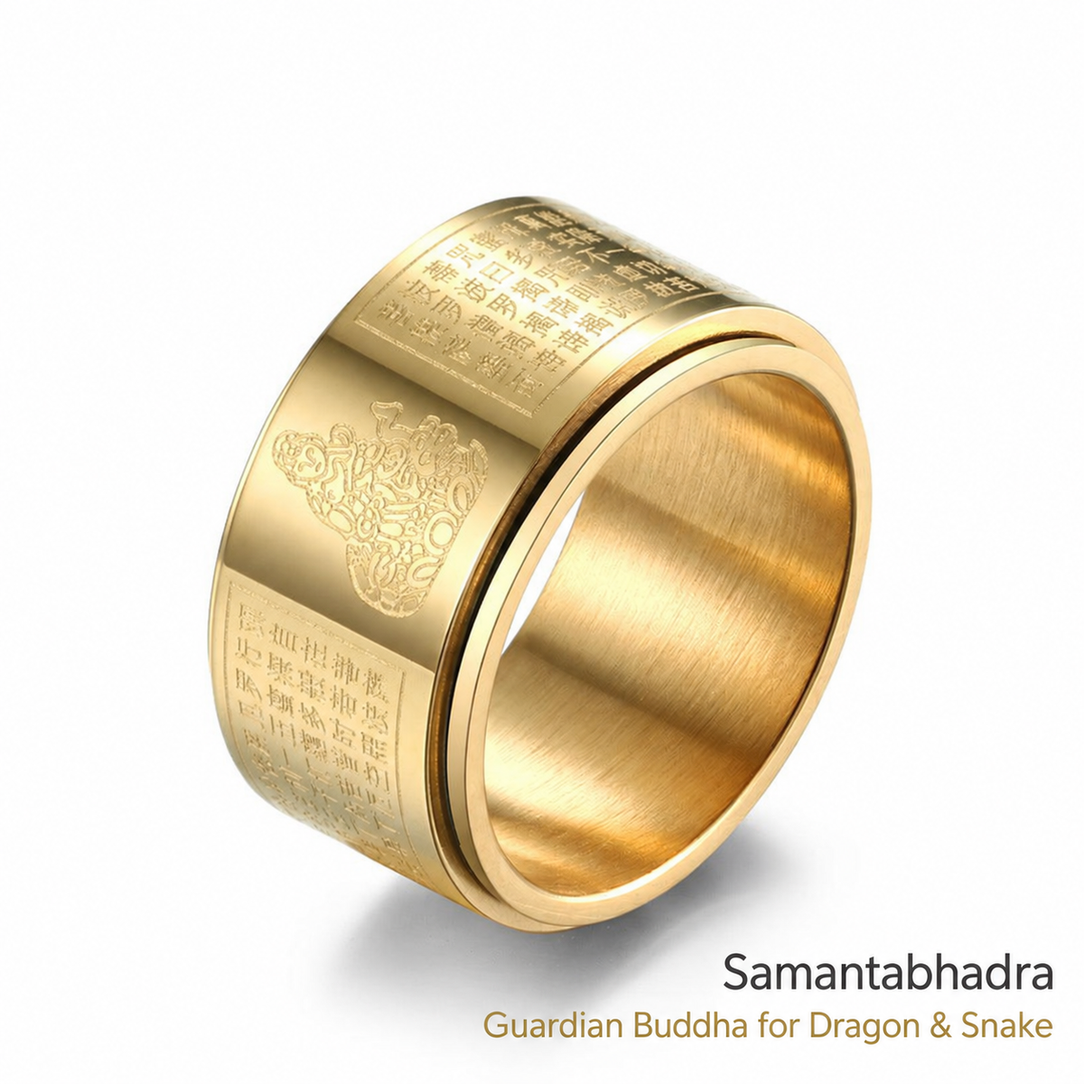 Samantabhadra gold guardian Buddha ring