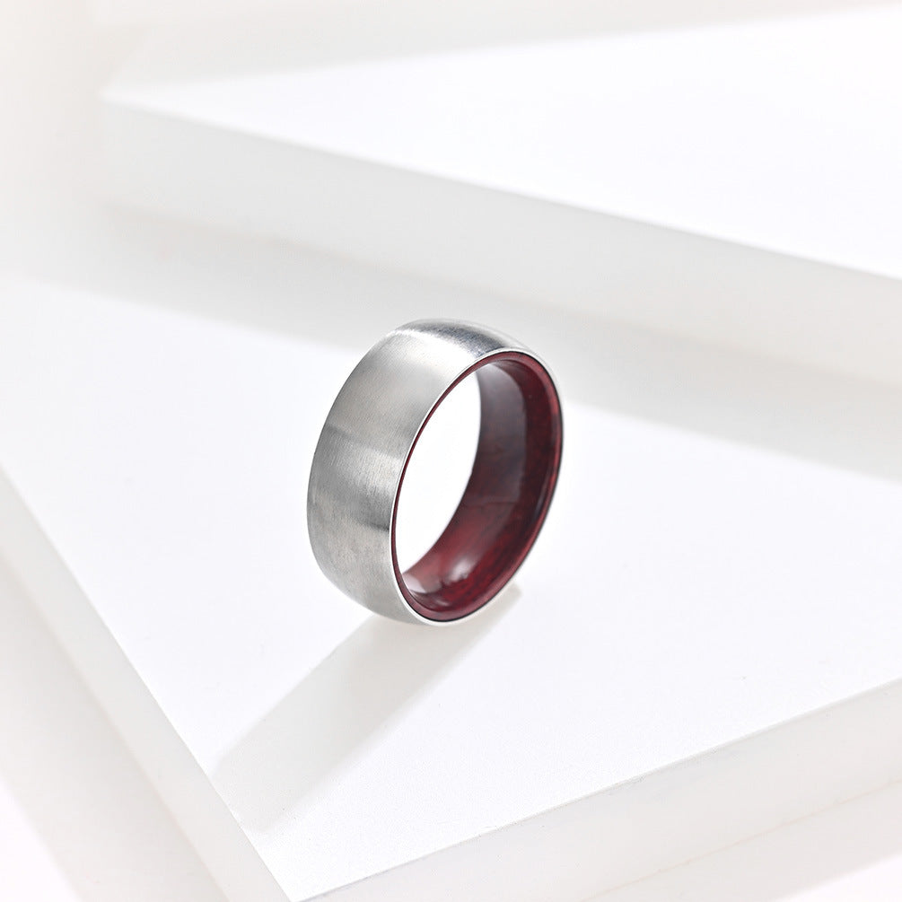 Stainless Steel Inner Ring Wood Surface Brushed Solid