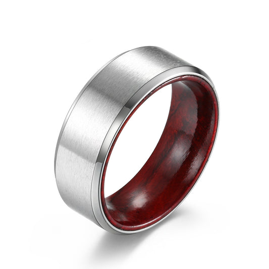 Stainless Steel Inner Ring Wood Surface Brushed Solid