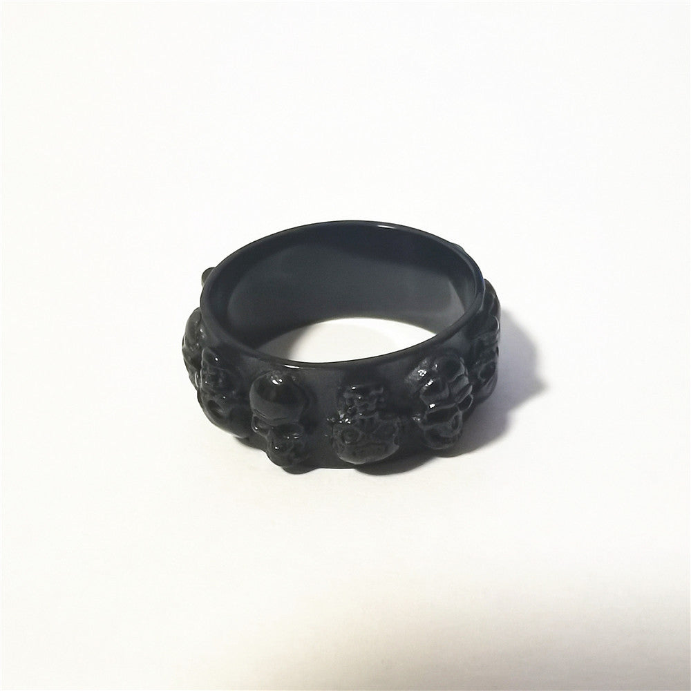 Punk Skull Statement Titanium Steel Ring