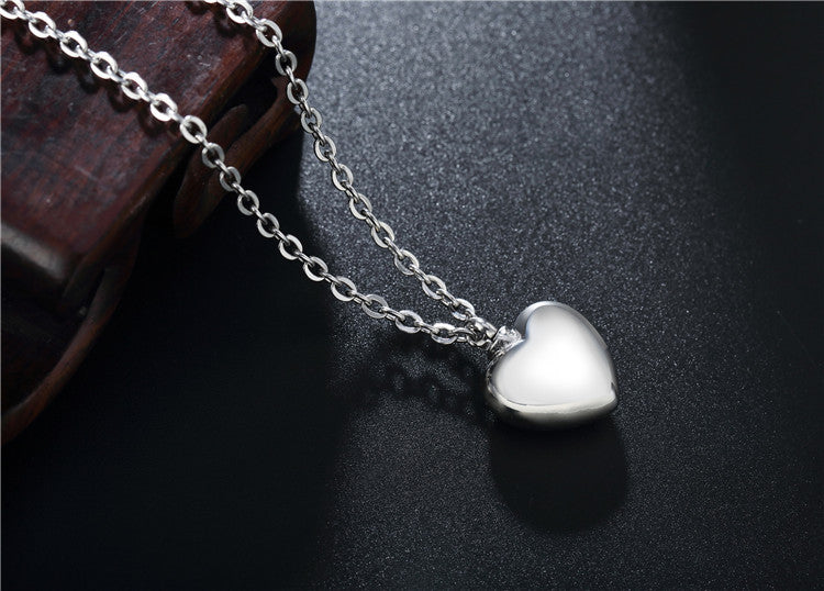 Planderful Personalized Retro Hollow Heart Box Pendant Stainless Steel Unisex Protection Statement Gift