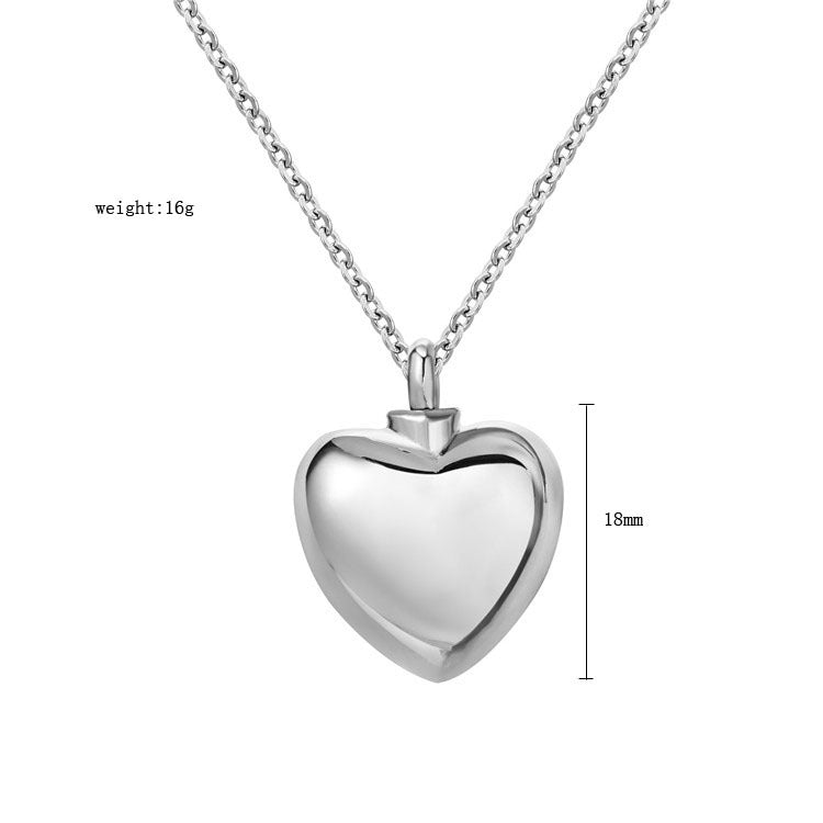Planderful Personalized Retro Hollow Heart Box Pendant Stainless Steel Unisex Protection Statement Gift