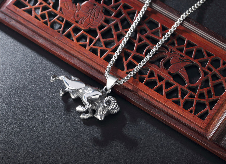 Planderful Bull Head Pendant Personalized Retro Greek God Design Stainless Steel For Men And Unisex Protection