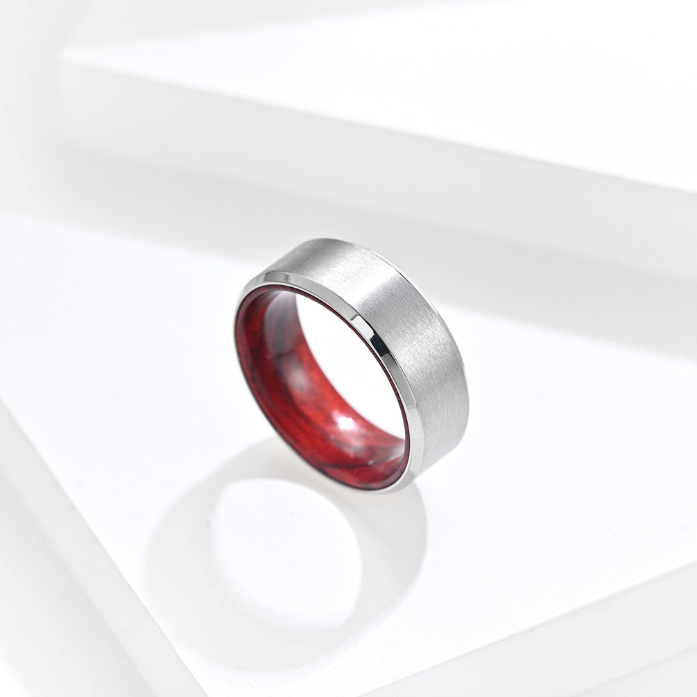 Stainless Steel Inner Ring Wood Surface Brushed Solid