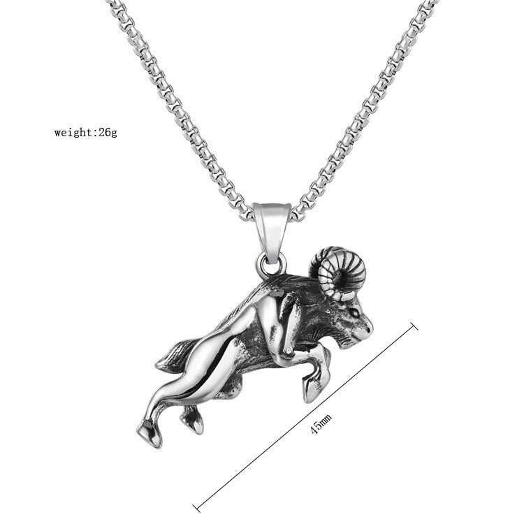 Planderful Bull Head Pendant Personalized Retro Greek God Design Stainless Steel For Men And Unisex Protection