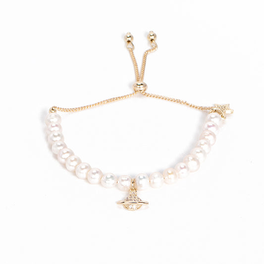 Fortune's Favor Sterling Silver Pearl Bracelet for Women