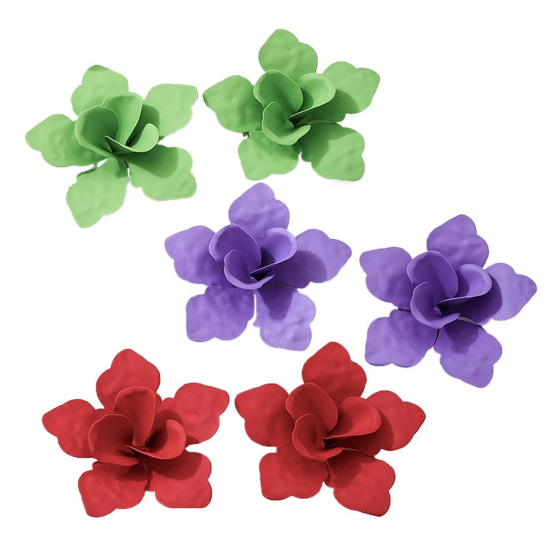 Planderful Vienna Verve Earrings – Exaggerated Big Flower Design