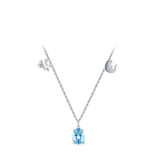 Aquamarine Constellation Necklace for Aquarius Personality