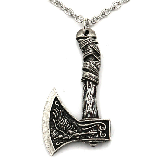 Odin's Legacy Titanium Steel Axe Necklace - European & American Men's Pendant