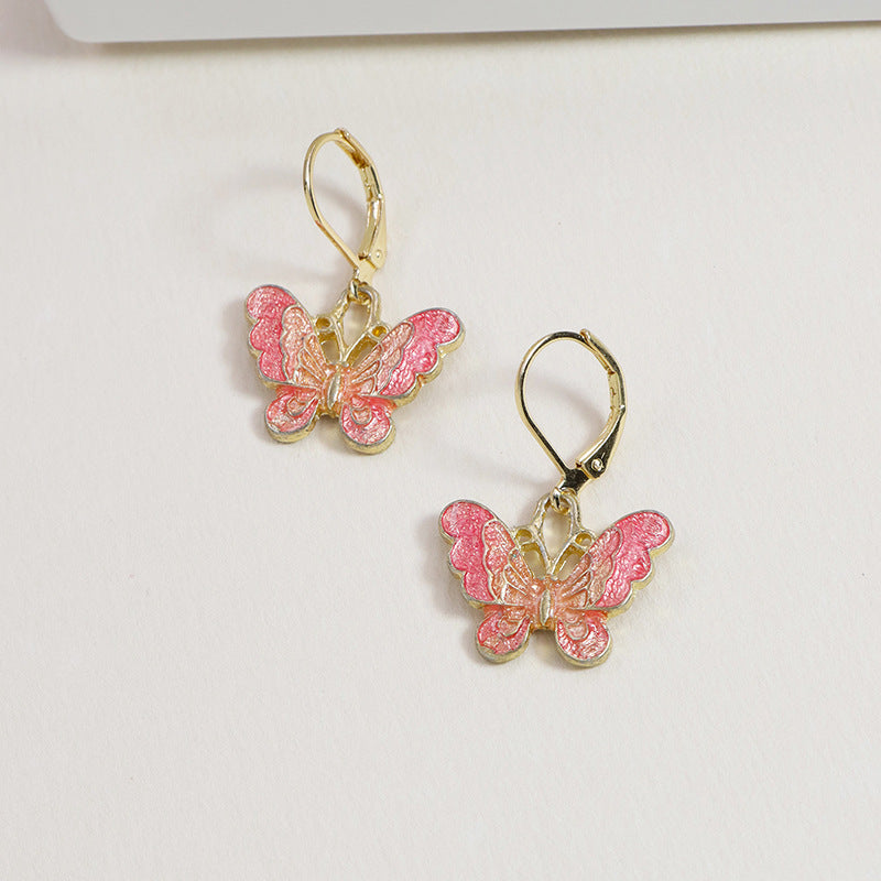 Butterfly Verve Metal Drop Earrings - Vienna Collection