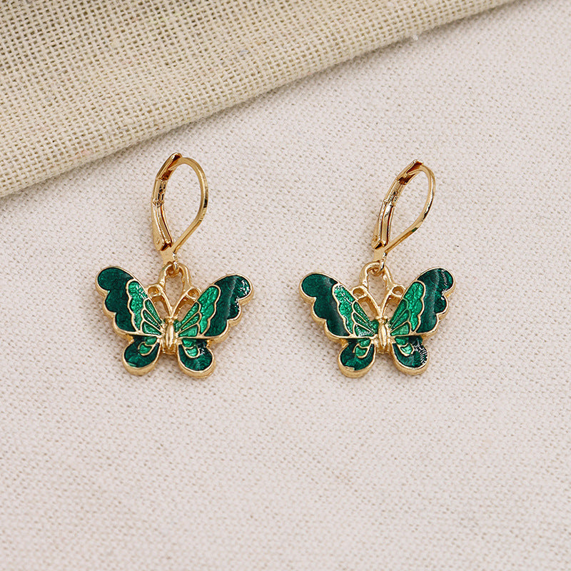 Butterfly Verve Metal Drop Earrings - Vienna Collection