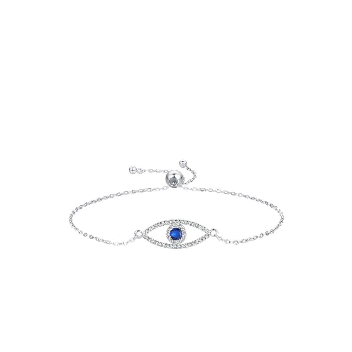 925 Sterling Silver Eye Zircon Bracelet