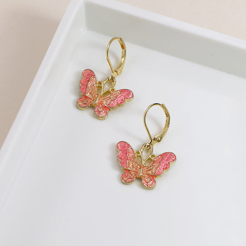 Butterfly Verve Metal Drop Earrings - Vienna Collection
