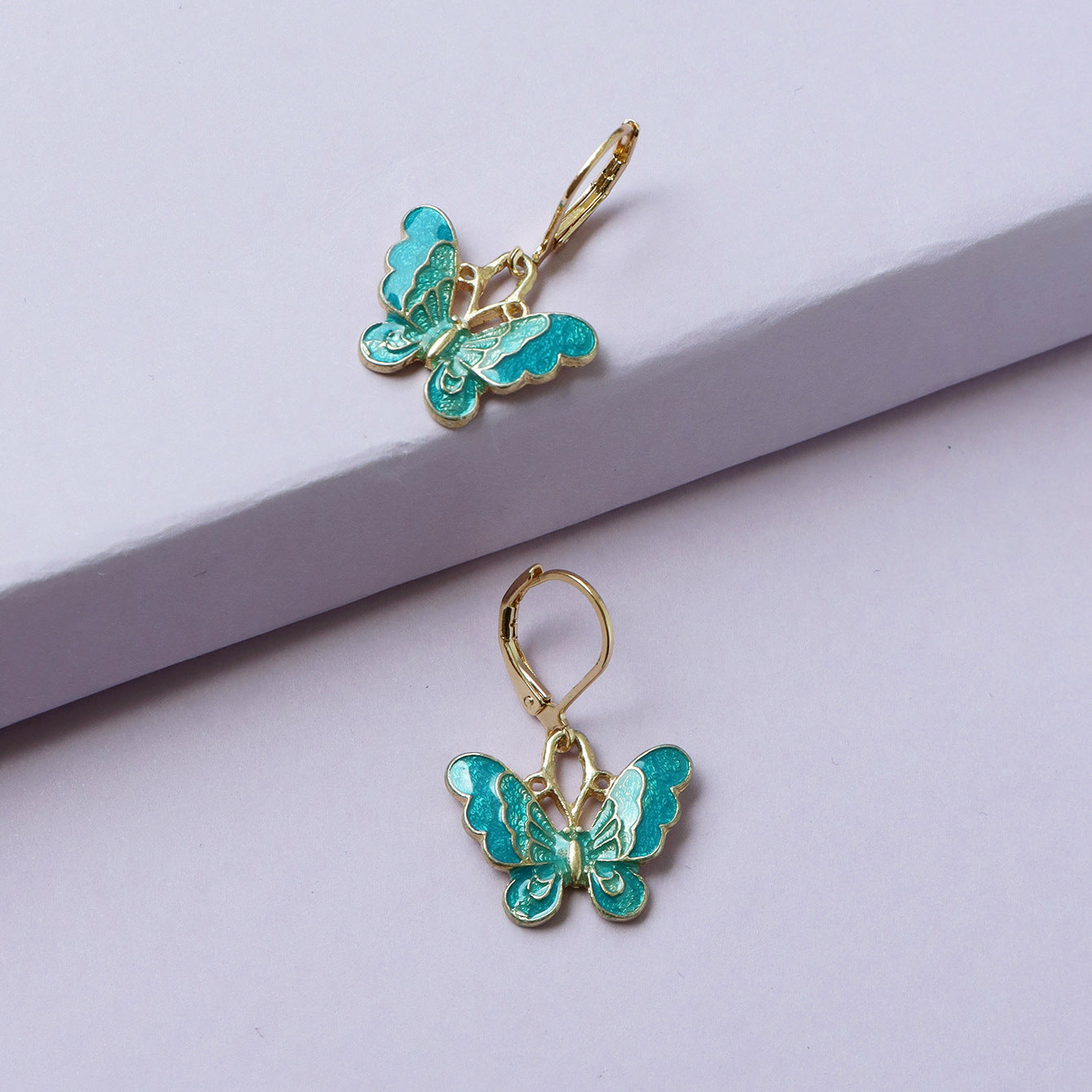 Butterfly Verve Metal Drop Earrings - Vienna Collection