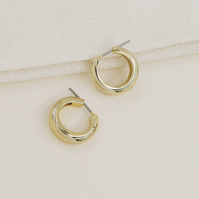 Trendy European Copper Circle Earrings - Vienna Verve by Planderful