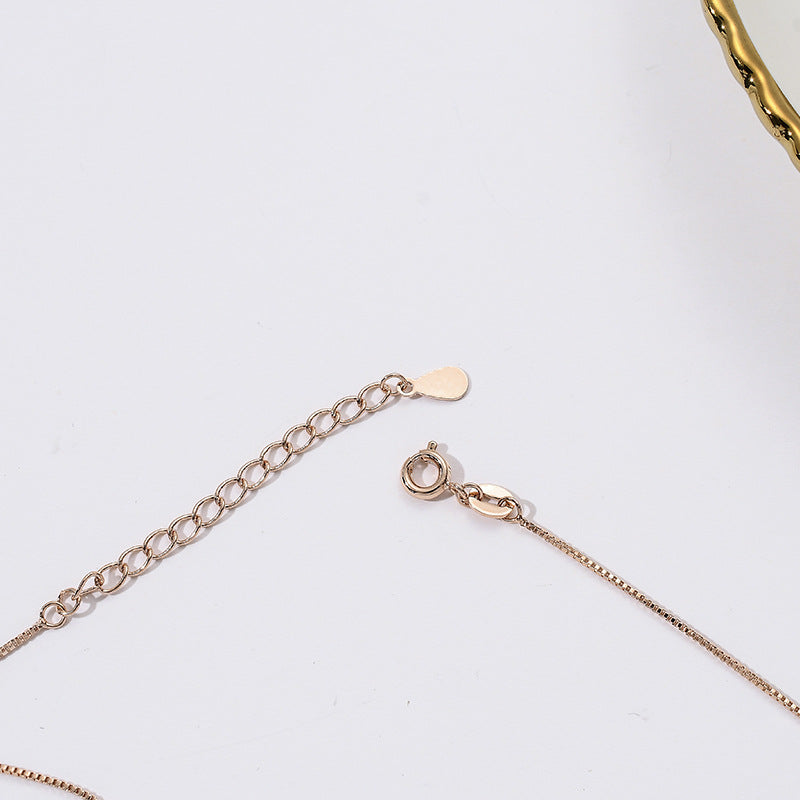 Zircon Apricot Leaf Necklace