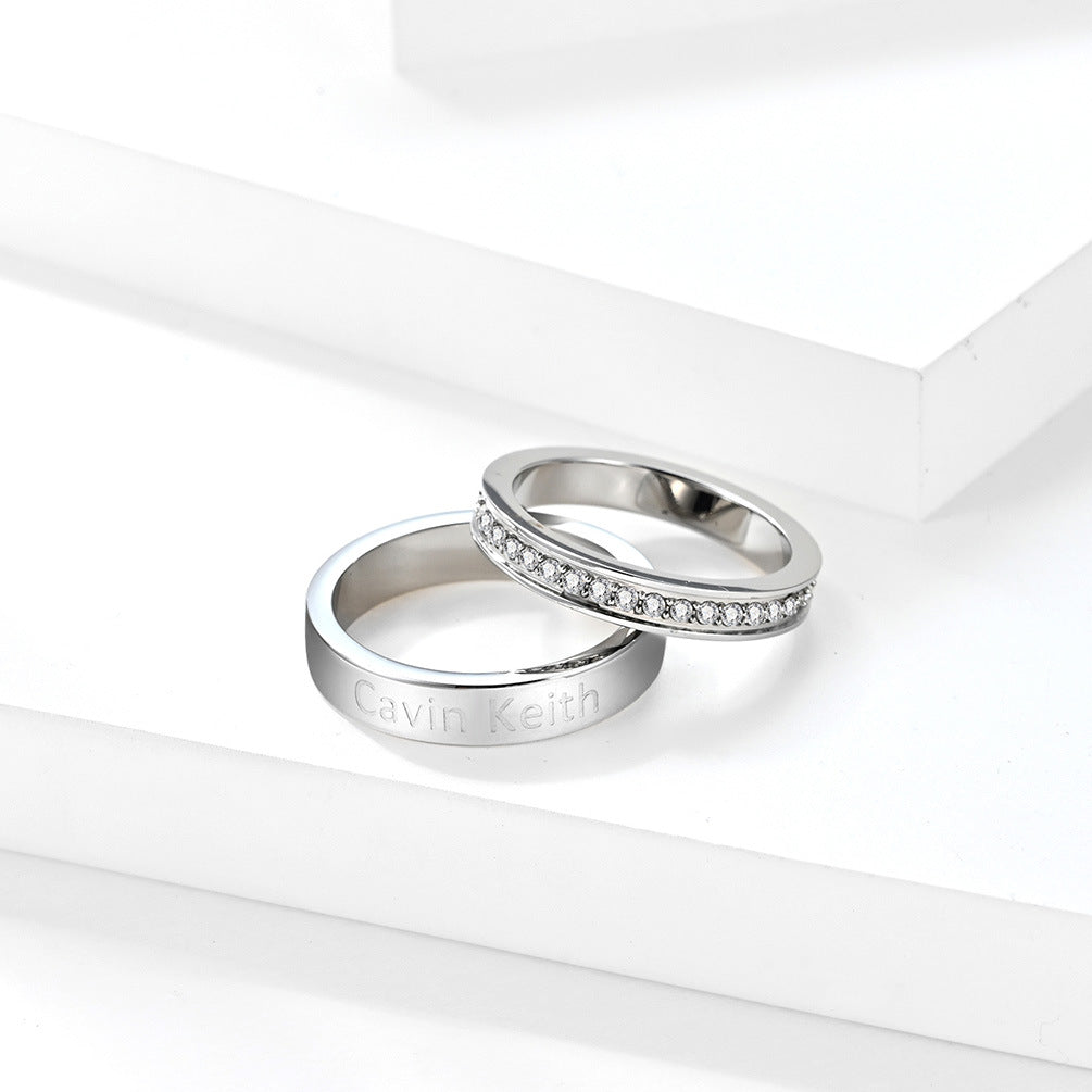 Gypsy-Inspired Stainless Steel Couple Ring