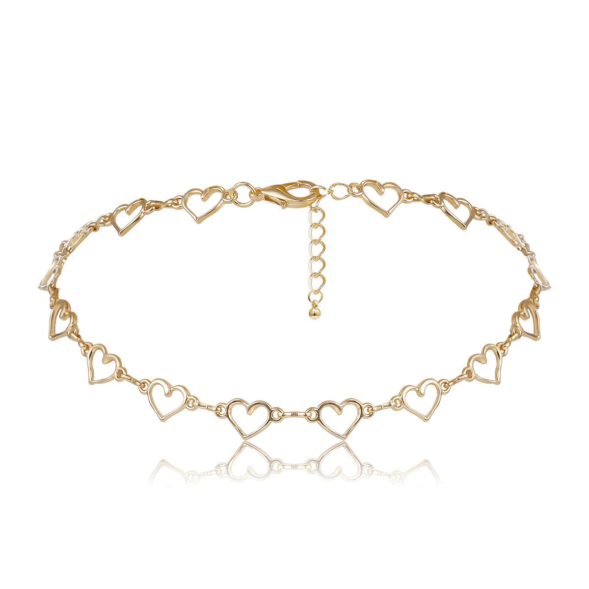Stylish Heart-shaped Chain Necklace for Women from Vienna Verve Collection
