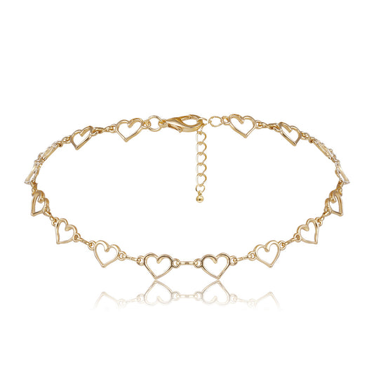 Stylish Heart-shaped Chain Necklace for Women from Vienna Verve Collection